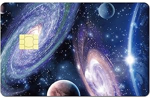 CREATCABIN Galaxy Card Skin Sticker Planet Debit Credit Card Skins Covering Personalizing Bank Card Protecting Decals Waterproof Scratch Proof No Bubble Slim for EBT Transportation Card 7.3x5.4Inch