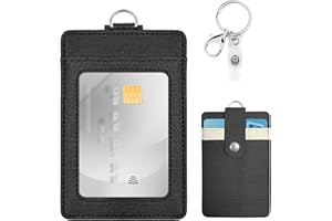 WEIQILE Badge Holder for ID Card Holders, for ID Card, Office, School,Employee,Durable, Stylish,Bus Pass Holder (Vertical)