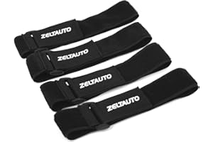 ZELTAUTO Heavy Duty Elastic Cinch Straps Adjustable Straps Stretchy Cable Tie Securing Strap with Hook and Loop for Organizer (1.5'' x 20'', 4 Pcs)
