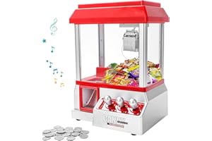Trintion Mini Claw Candy/Sweet Grabber Machine for Kids Party Arcade Machine for Chocolate Small Toys Treats Claw Machine Game Prize Sweet Dispenser Grab Machine Coins Included (30.5cm x 22cm x 17cm)