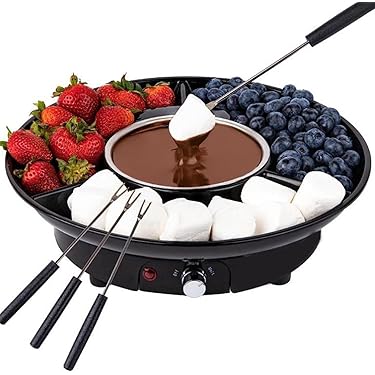 Dual Electric Chocolate Melting Pot Set With 9 Molds & Forks - Candy Making, Cake Pops, Fondue - 2 Pots, 2 Temp Settings