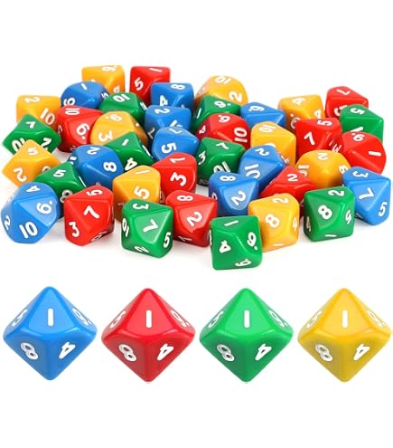 Set Di 60 Dadi Poliedrici Acrilici D10 Per Giochi Da Tavolo - 12 Colori, 22 Mm - D&D, RPG, MTG