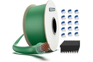 HAUSPROFI 150m Begrenzungskabel Mähroboter Set mit 450 Haken & 15 Verbindern, Ø2.7mm Begrenzungsdraht Universal für Gardena, Husqvarna, Worx, Rasenroboter Induktionskabel Komplettset