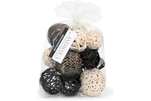 ANDALUCA Decorative Balls Bag Bowl Filler Home Decor (Black & White)
