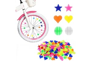 Weenwill Bike Spokes Beads,216 Pcs Colorful Bicycle Spokey Dokeys Bike Luminous Clip Bead Bicycle Spokes Accessories Wheel Decorations for Boys Girls Kids Funny Bike Accessories