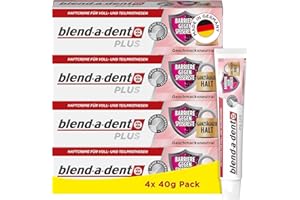 Blend-a-dent Plus Barriere Premium krem samoprzylepny, do protez pełnych i częściowych, neutralny smakowo, 4 x 40 g