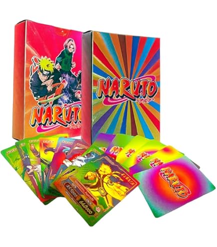 FowWelt Naruto Anime Card Desk Pack | 55 Foil Collectible CCG