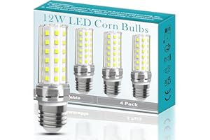JIUYUAN Lampadina LED E27 12W 1450LM, 6500K Bianco Neutro Lampadine a LED di mais, E27 LED Lampadina 100W equivalenti a incandescenza, Non Dimmerabile-4 pezzi