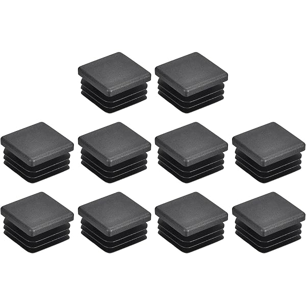 2 Inch Round Tubing End Caps 10 Pack Black Square Plastic Tube Plugs ...