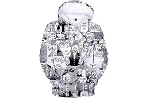YIMIAO Hombre Niños Sudaderas con Capucha Chicos Jóvenes My Hero Academia Japonesa Anime Impresión 3D Anime Uniforme Mujer Niña Pullover