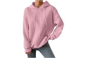 MOKBAY Pull Femme À Manches Longues Chic Tissage Jacquard: Sweat à Capuche, Loisirs et Sports en Tailles Plus Grandes - pour Printemps, Automne, Hiver