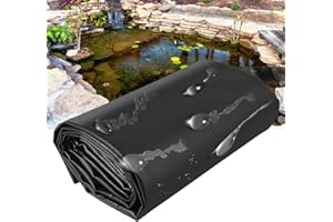 Dtyubfg Bâche pour Bassin en polyéthylène Haute,3 * 8M 5 * 5M 6 * 10M 12 * 12M Noire, Lourde résistante aux UV et aux intempéries, pour bassins à Poissons, fontaines, Jardins Aquatiques