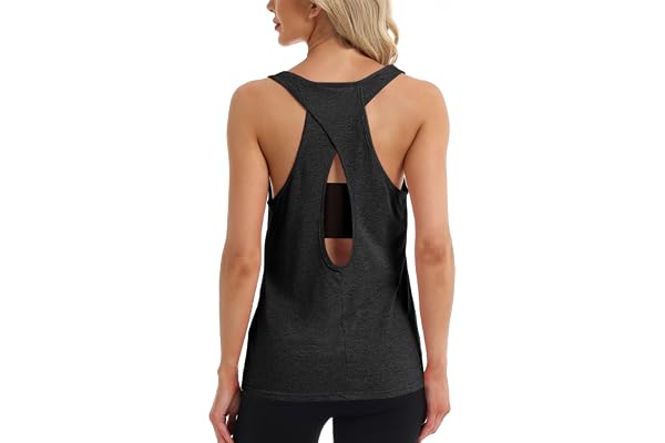 Superora Débardeur de Sport Femme Tank Top Gilet T-Shirts à Dos Ouvert sans Manches pour Running Fitness