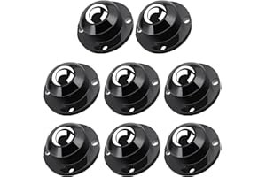 TRVL FIELDER Roulettes pour Meubles, Roulettes Universelles Pivotantes à 360°, 2,4 pouces Roulettes en Acier Autocollantes pour Petits Meubles, Roulettes Plates pour Petits Appareils de Cuisine (Gris Noir, 8 PCS)