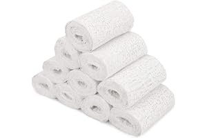 SUMEDTEC Lot de 6 Bandages en Plâtre 7,5 x 270 cm - Pour Modelage, Fabrication de Moules de Corps et Art Créatif, Travaux Manuels