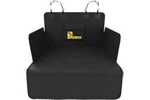 PETZANA Car Boot Liner, 100% Waterproof Dog Car Seat Cover, Pet Universal Size Protector Mat (Black)
