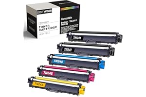 Do it wiser Toner Cartridges Replacement for Brother TN241 TN245 Compatible with 9015CDW 9020CDW 9022CDW 3140CW 3142CW 3150CDN 3150CDW 3170CDW 9130CDN 9140CDN 9330CDW (5-Pack)