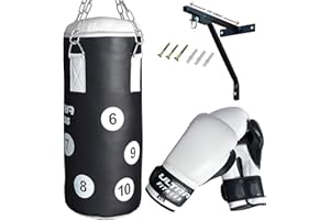 ULTRA FITNESS CROSSJAB Kids Punch Bag with Punching Gloves and Chain Filled Boxing Set Kids Punching Bag- Boxing Bag for Children kid’s boxing MMA Muay Thai Karate Workout