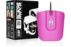 Hurinan Portable Lock Box, Combination Travel Safe & Beach Safe, 1.5L Anti-Theft Bag, Pink-red (CH-818)