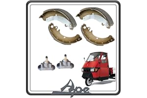 GSC RICAMBI SRL KIT GANASCE FRENO FRENI POSTERIORI + 2 CILINDRETTI FRENO COMPATIBILE CON PIAGGIO APE 50 TUTTI I MODELLI.