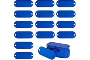 STAYMAX Gravurrohlinge aus eloxiertem Aluminium, mit 2 Löchern, 25 Stück, Blau