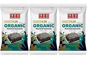 Seba Garden Organic DAECHUN(Choi's1) Snacks Original Nori Leaf Product by Korea Premium Great 6 Pack