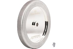 MORESUPERHARD 4 in 1 CBN Grinding Wheel 8 inch 80 Grit,1.25" Wide,5/8" Arbor for Sharpening High Speed Steel Tools Woodturning Tools(80 Grit)