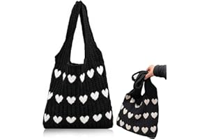 dogmoon Gestrickte UmhäNgetasche, Aesthetic Gehäkelte Tasche Crochet Bag, Damen GestrickteTasche, Leichte Strick-Tote Tasche, Schultertasche Gewebte Tasche Crochet Bag