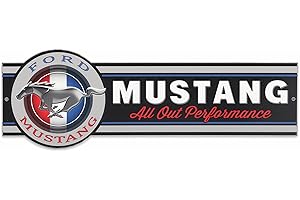 Open Road Brands Ford Mustang All Out Performance Metal Sign - Vintage Ford Mustang Sign for Garage, Shop or Man Cave