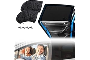 AIXIMA Pare-Soleil Voiture Bébé,2 Pièces Chaussette Voiture Soleil,Voiture Vitres Latérales Pare-Soleil,Bloquer Les Rayons UV,Taille Universelle pour Plupart des Voitures
