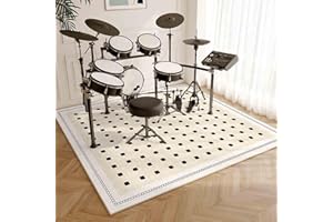 Qesjodfu Tapis de Tambour Insonorisé Tapis Batterie Tapis de Batterie électronique Tapis d'absorption des Vibrations Tapis Batterie Tambour pour Basses Caisse Claire et Autres Instruments 120 x 80 cm