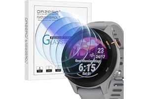 NEWZEROL 4 sztuki szkła pancernego kompatybilnego z Garmin Forerunner 2555s/ 255s Music, bez pęcherzyków powietrza, odporne na zadrapania, folia ochronna HD o wysokiej rozdzielczości folia ochronna na