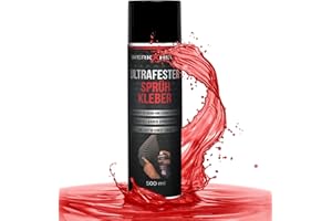 WerkXheld 500ml Sprühkleber Dachhimmel - Premium Textilkleber extra stark & Schaumstoff Kleber Filzkleber – Ideal für Basteln DIY & Handwerk