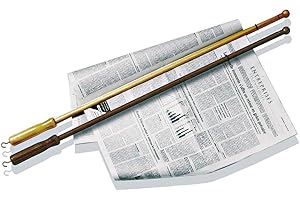 PADERNO Varilla Portaperiódicos, Práctico y Manejable, Herramienta para Leer Fácilmente Periódicos y Revistas, Ideal para Bares y Restaurantes, Fabricado en Madera, 75 cm