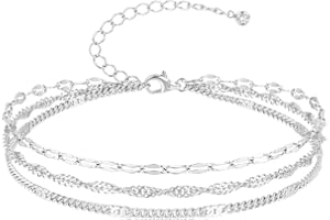 FIOROYAL Armband dam 925 sterlingsilver armband – 3 lager kedjearmband för kvinnor flickor