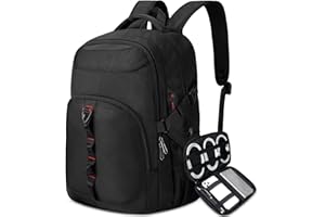 NEWHEY Mochila Portatil 17 Pulgadas con Cable Organizador Mochila Hombre Impermeable Mochila Ordenador Portatil con Puerto de Carga USB Negocio Trabajo Diario Viaje Estudios