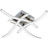 B.K.Licht Plafoniera LED da soffitto, include 4 lampadine GU10 da 3W