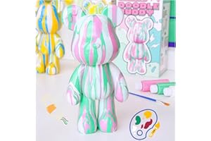 Coniuty Kreative Blanko-Malerei, flüssiger Bären-Figuren-Set, mehrfarbig, Farbmix für Heimdekoration (grün, flüssiger Bär)