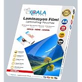 Koala Papers A4 Laminasyon Filmi 125 Micron 100'l&uuml; Dok&uuml;man Koruma ve Parlaklık Sağlayan