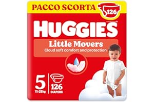 Huggies Ultra Comfort, Pannolini Taglia 5 (11-25 Kg), Design Disney, Pacco Scorta, 126 Pz