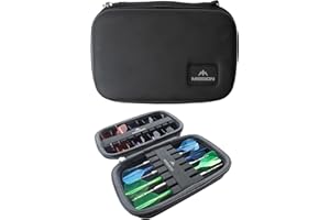Mission Darts | Force 90 | Étui EVA | Noir | Protection solide | Étui de rangement pour fléchettes.