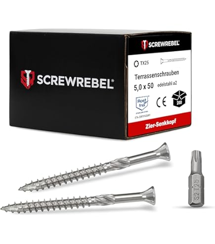 Cobra Begin/eindclip Voor 20 Mm Terrasplanken, Incl. Rvs Schroeven En Bit Zwart Set Van 30 Clips