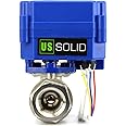 U.S. Solid 3/4" Motorized Ball Valve DN20 Stainless Steel Electrical Ball Valve, 9-24V AC/DC, 3 Wire Setup