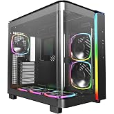Montech KING 95 PRO Black Middle Tower Double Compartment Case 10 Port ARGB HUB with 6 ARGB Fand