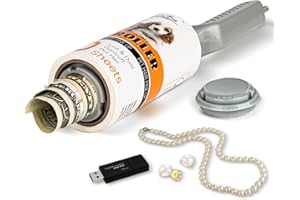 MYMEALIVOS Real Working Lint Roller with Storage, Secret Stash Safes, Secret Hidden Diversion,Money Jewelry Storage（orange）