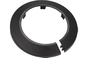 sourcing map Pipe Cover Decoration, 75mm PP Plastic Escutcheon Water Pipe Drain Line Cover Black 10pcs