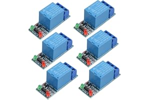 HALJIA 6 unidades 1 canal 5 V módulo de expansión de relé placa Shield Disparador de bajo nivel Universal Azul Terminal para Arduino Uno 1280 2560 ARM PIC AVR DSP MCU