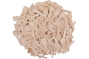 Bekith Lot de 300 mini cuillères en bois jetables pour travaux manuels, gommages à sucre biologique, dégustation et échantillonnage