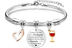 Hcvone Bracciale Colleghe Regali Per Amica Regalo Colleghi Uomo Donna Idee Regalo Collega Amicizia Bracciali Regalo Grazie Colleghi Compleanno Natale Regalo Per Colleghi Amici