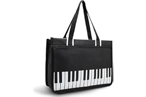 BestSounds Borsa per pianoforte, con cerniera, impermeabile, per libri musicali, accessori per pianoforte, regalo per musicisti